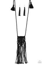 Load image into Gallery viewer, Macrame Mantra- black