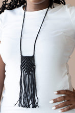 Load image into Gallery viewer, Macrame Mantra- black
