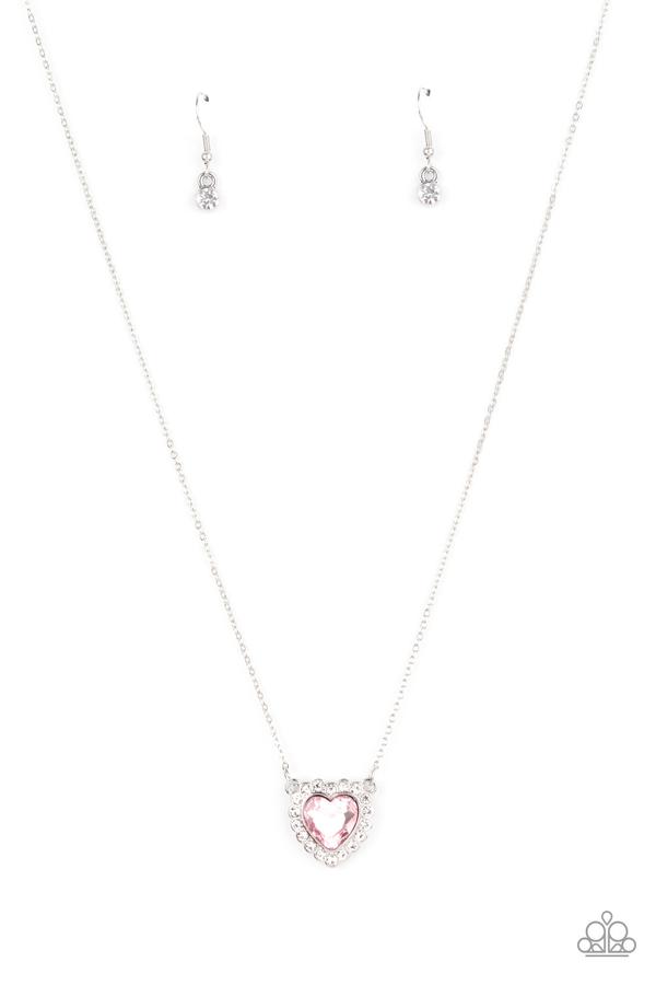 Out of the GLITTERY-ness of Your Heart Necklace Pink
